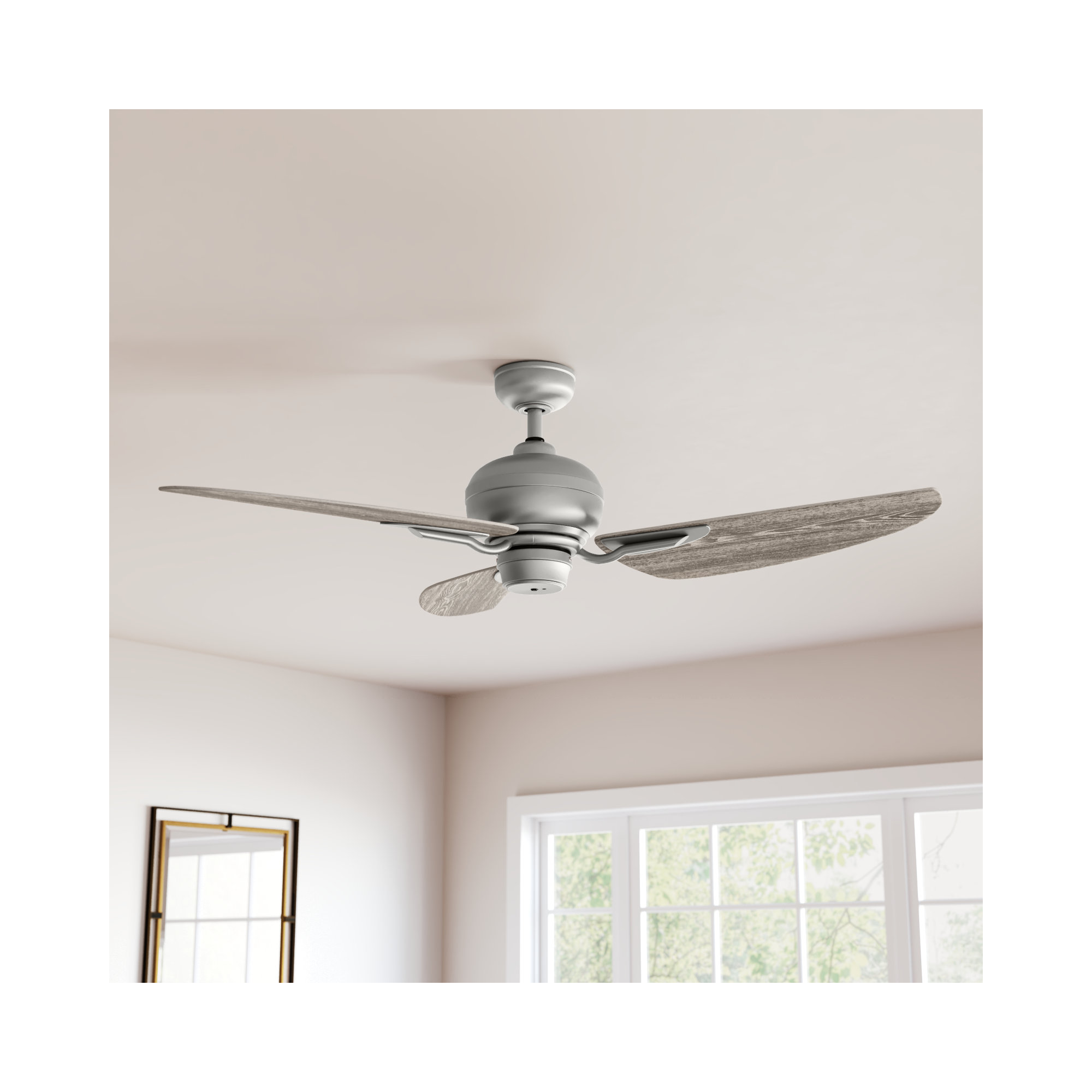 60'' 3 Blade Ceiling Fan, Brushed Nickel