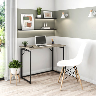 Space Saving Folding Desk - Gray