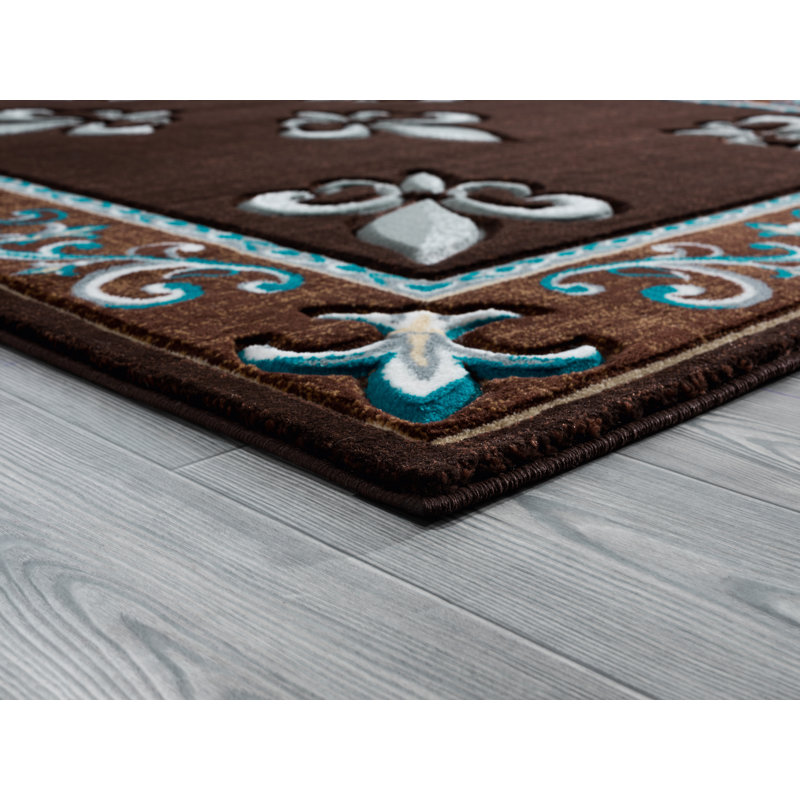 Tapis bleu Goines, Rectangle 1 pi 10 po x 2 pi 8 po