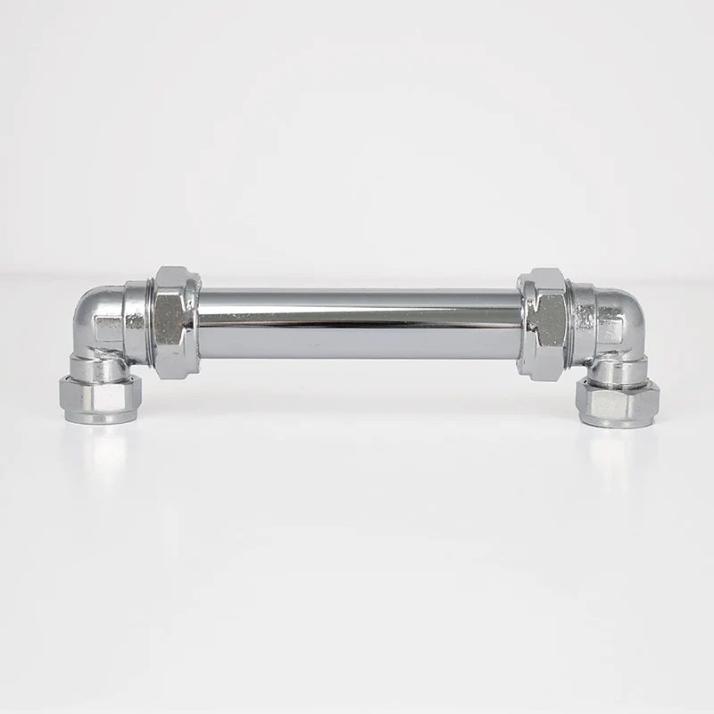 Chrome U Pull Industrial Bolted Detail