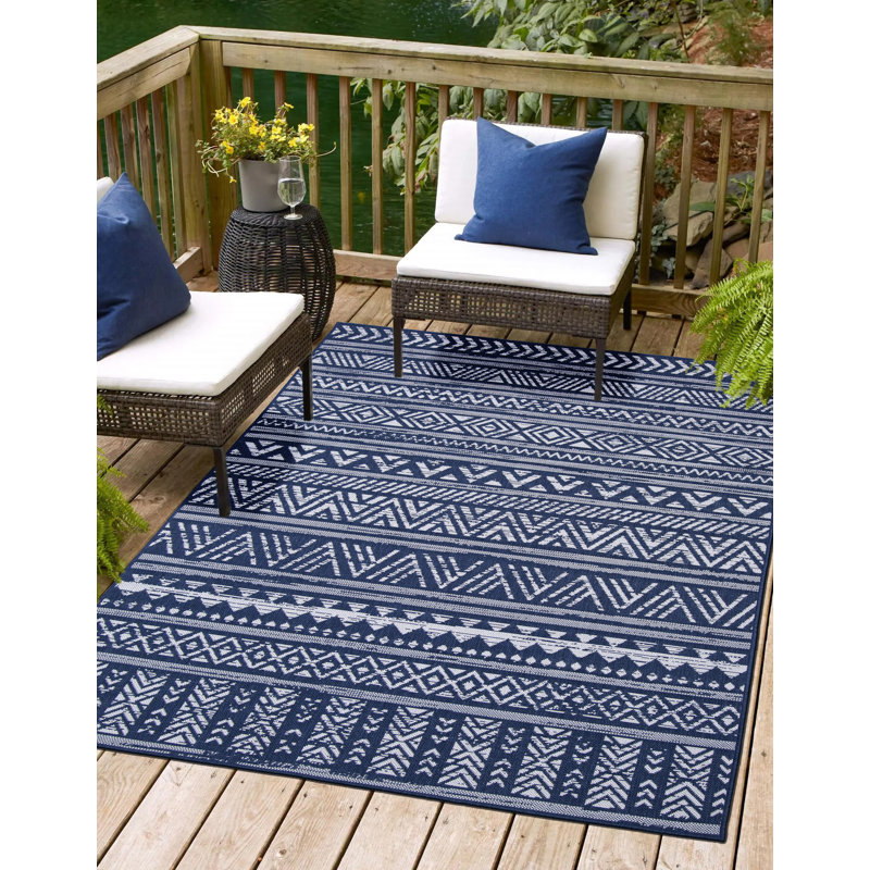 Tapis intérieur / extérieur Janiya, Rectangulaire 3 pi x 5 pi