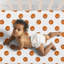 Ensemble de draps 3 pièces brun / orange / blanc