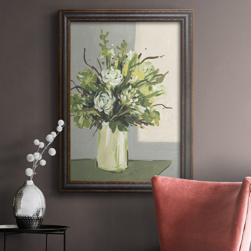 Elegant Floral II - reproduction d'art sur toile, H 36 po x l 24 po x P 2,5 po