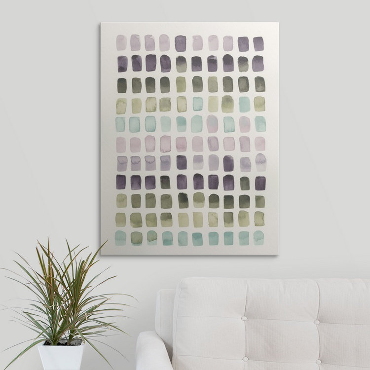 «Brodie-Gael Serene Color Swatches II», Grace Popp, reproduction d'art, H 36 po x l 27 po x P 1,5 po, Toile