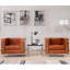 Fauteuil en similicuir avec barre double-407295041