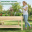 Jardinière surélevée 48 x 23 x 31,1 pouces avec plateau de collecte d'eau, tablette de rangement et doublure de protection Raised Garden Bed