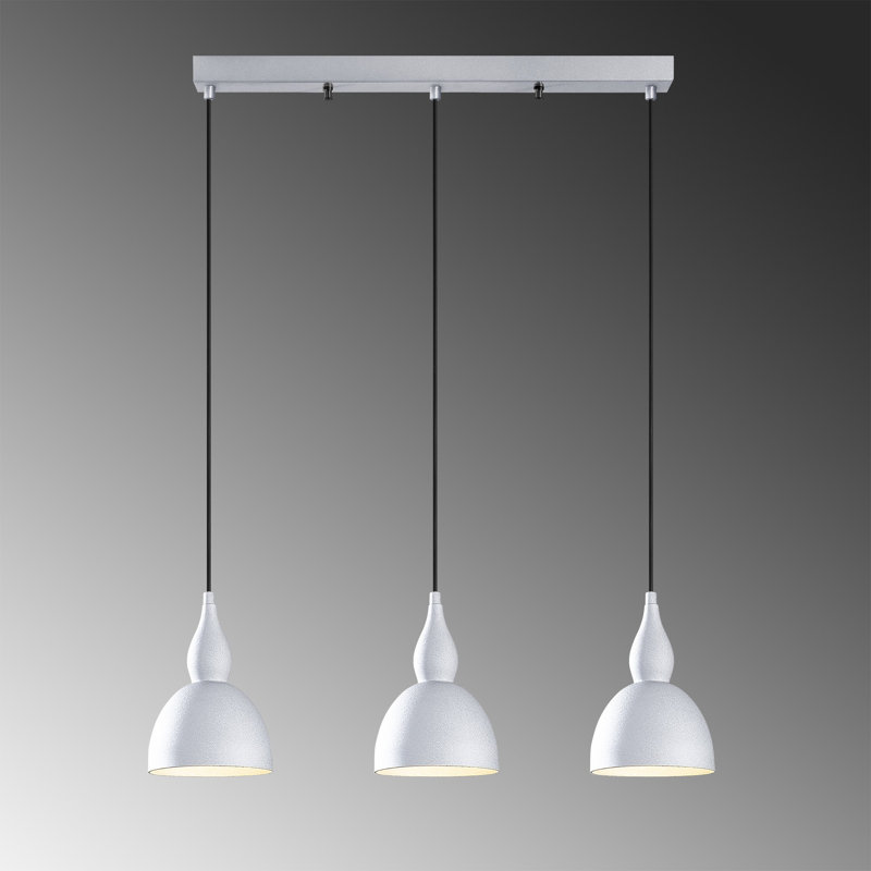 Luminaire suspendu géométrique à 3 lumières pour îlot de cuisine Excalibur