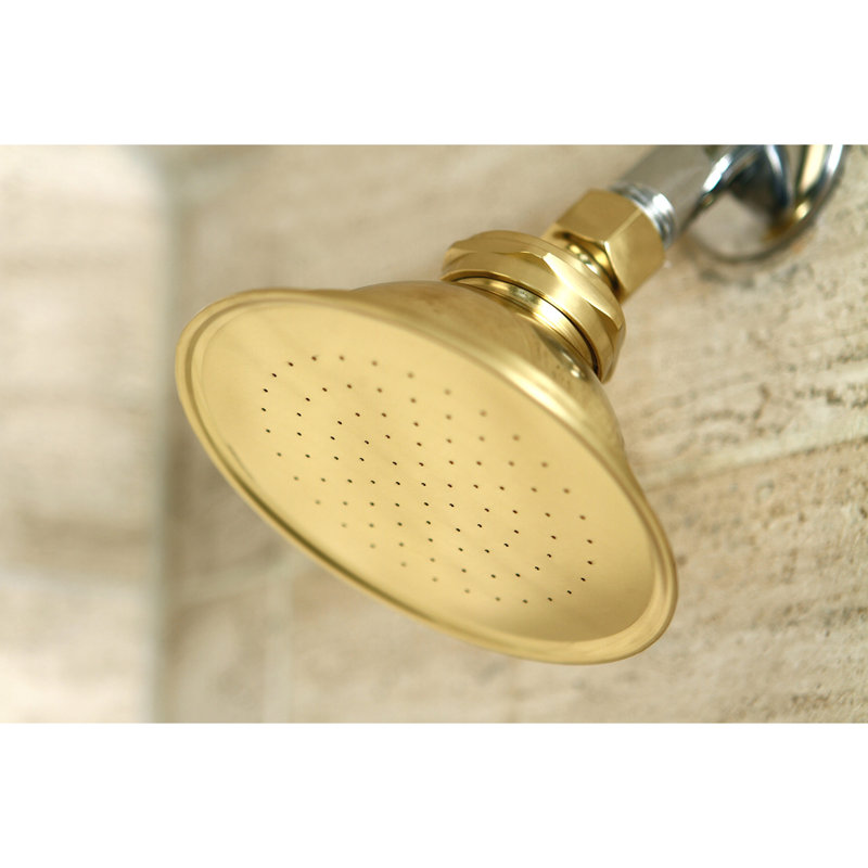Pomme de douche ronde 4/4 po Kingston, Laiton poli