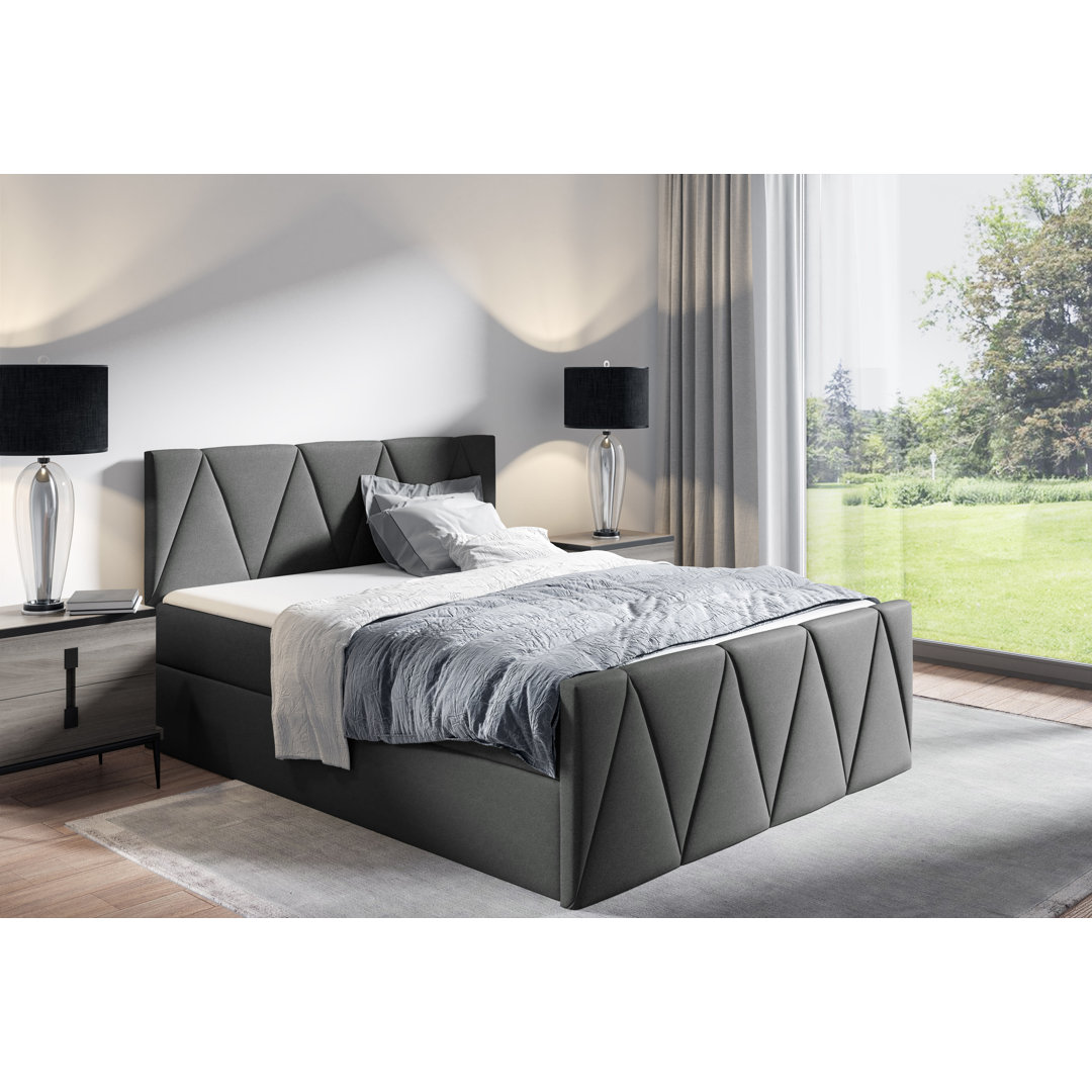 Boxspringbett Meki mit Topper und Bettkasten