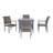 Chimerika 4 - Person Patio Dining Set Umbrella Hole Included Square Table