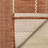 Rahman Collection Rust Orange Striped Indoor/Outdoor Area Rug-257684429