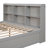 Full Bed With L-Shaped Bookcases, Drawers ,White-120921635