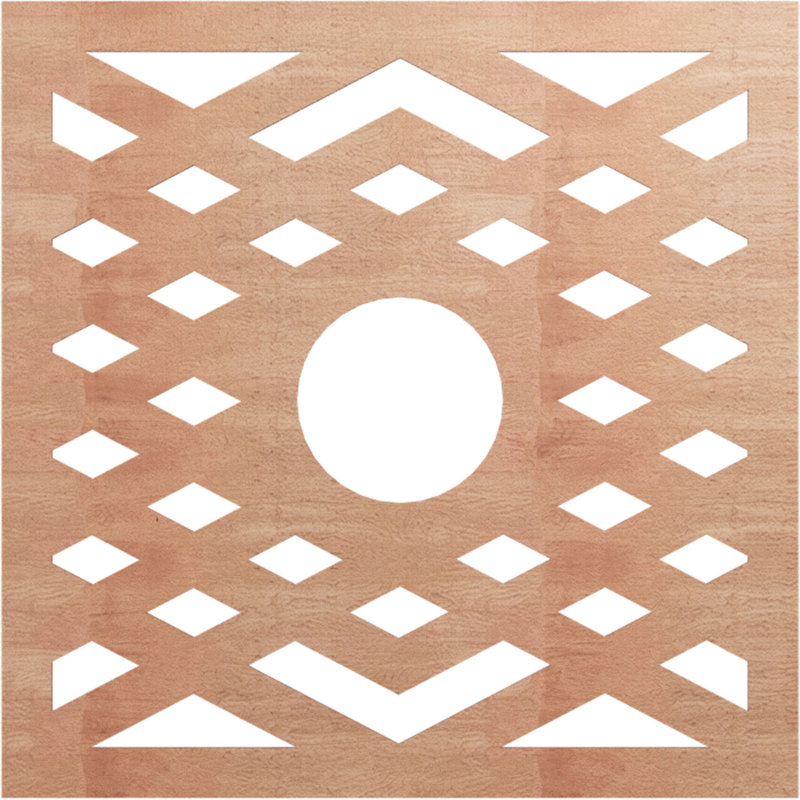 Chevron Ceiling Medallion, Cherry, 38" H x 38" W x 0.25" D
