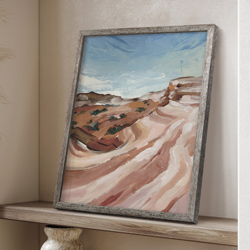 Impasto Plateau II Framed Print - Solid Wood, 11" H x 9" W