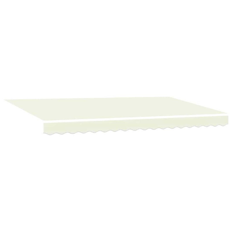 Brayden Studio Fabric Cover Retractable Door / Window Awning, Cream/White, 400 cm W x 200 cm D