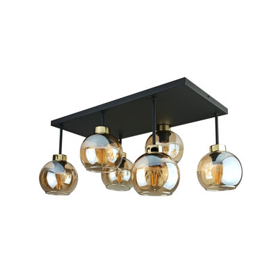 Alexender Glass Semi Flush Mount
