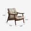 Fauteuil simple en cuir beige 32,68 "
