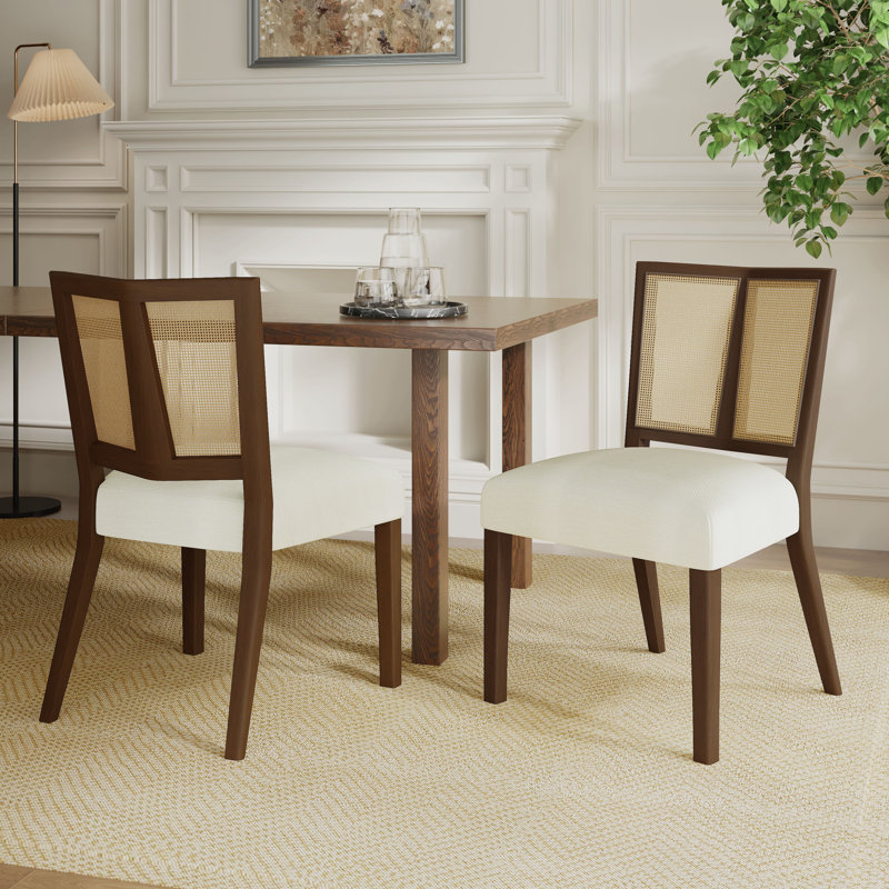 Chaises de salle à manger Callan, Noyer, Beige