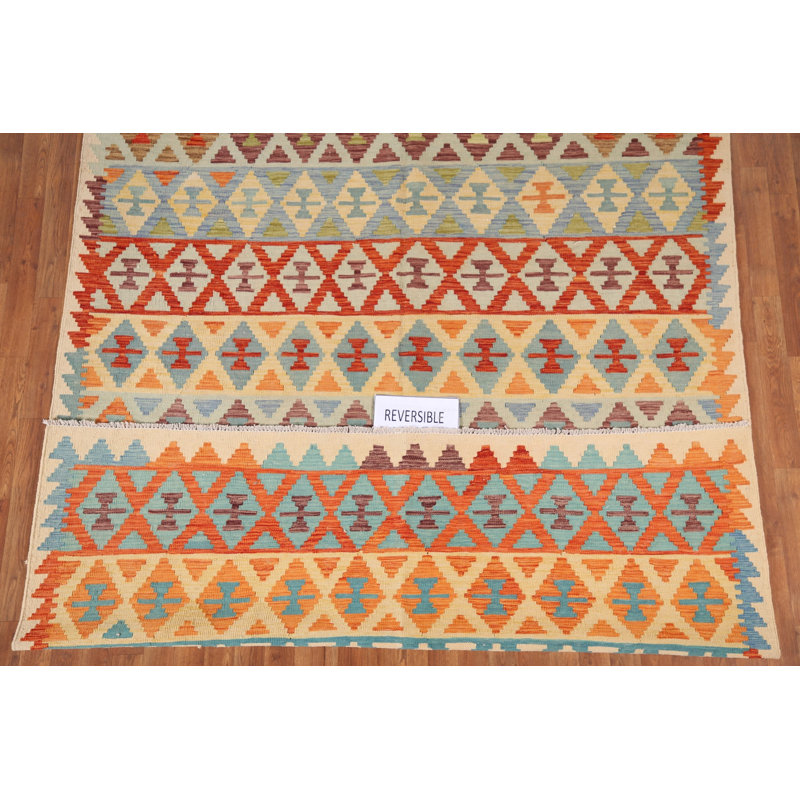 Tapis géométrique Kilim 7 x 9