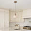 Luminaire suspendu 1 lumière à motif de coquillage pour vestibule de chambre à coucher (ensemble de 2)