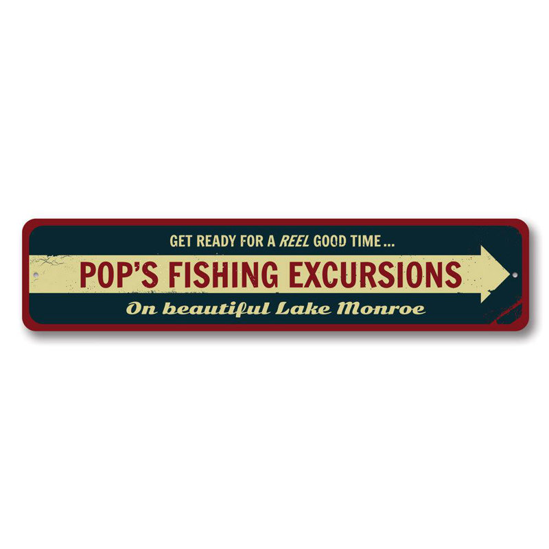Panneau de pêche en aluminium, H 4 po x l 18 po x P 0,04 po