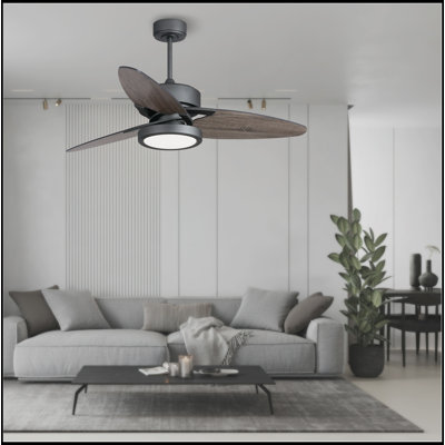 Light Pro 52 po Ventilateur de plafond intelligent à DEL avec télécommande