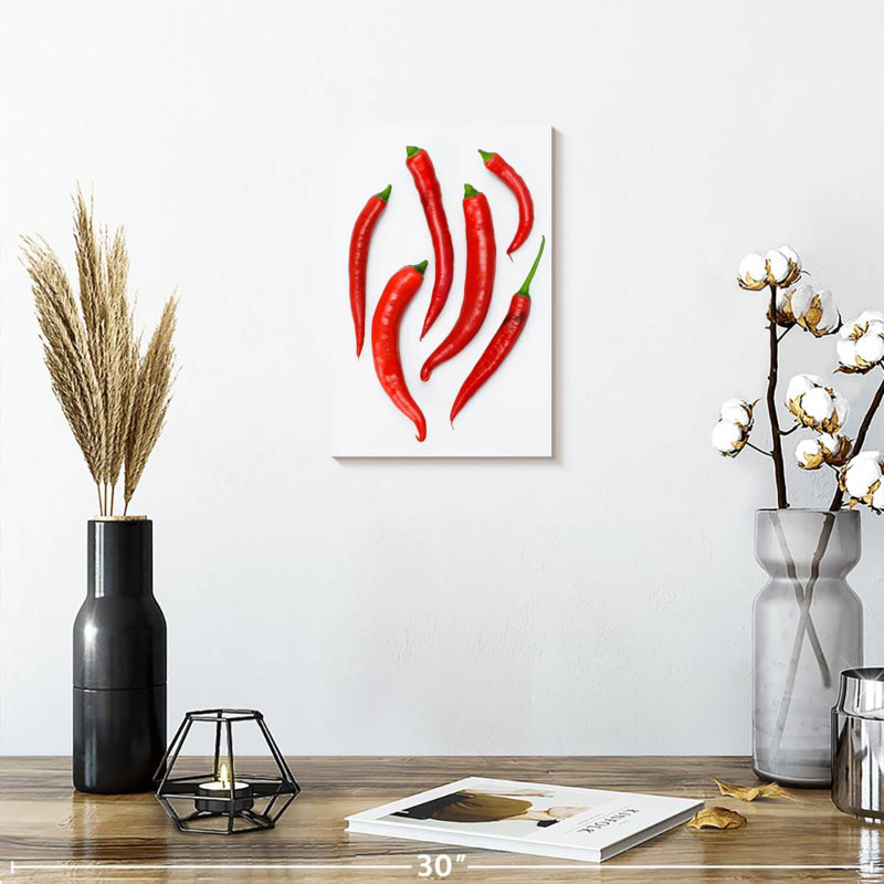 Yarlin Spicy Red Chili Peppers, 12" H x 8" W