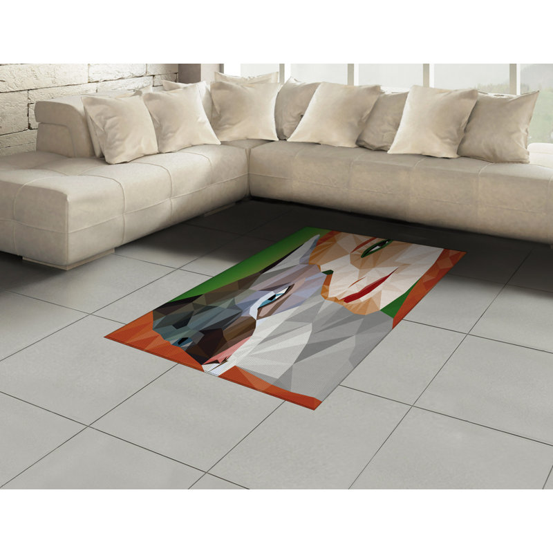 Animal High Density Long Fiber Poly Threads Decorative Area Rug Carpet, Rectangle 4' x 5'8"