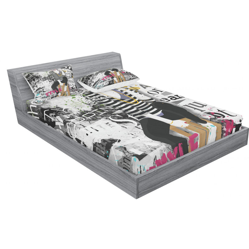 Microfiber Sheet Set, Queen Sheet Set with Fitted Sheet