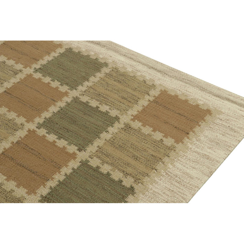 Scandinavian Wool Geometric Area Rug, Rectangle 8' x 10'