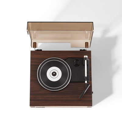 Portable 3 - Speed Turntable Decorative Record Player with Bluetooth