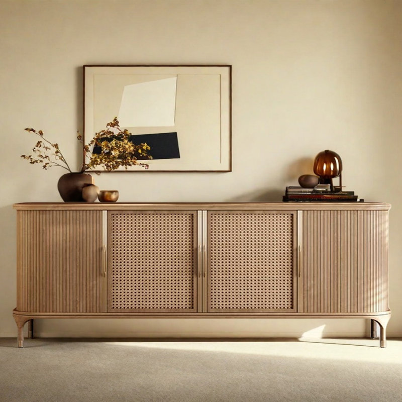 Buffet grande capacité, Burlywood, 31.5" H x 78.74" W x 16.93" D