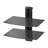 2 Tiers Wall Mounted AV Media Stand Adjustable Floating Projector Shelf, Design 2-Tier AV Media Stand Corner Shelf