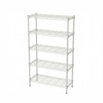 5-Tier Adjustable Heavy-Duty Wire Shelving Unit - Rust-Resistant Metal Storage Rack for Kitchen, Garage, 29.53"x13.78"x59.06"