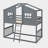 Twin Over Twin House-Shaped Bunk Bed-1670309612