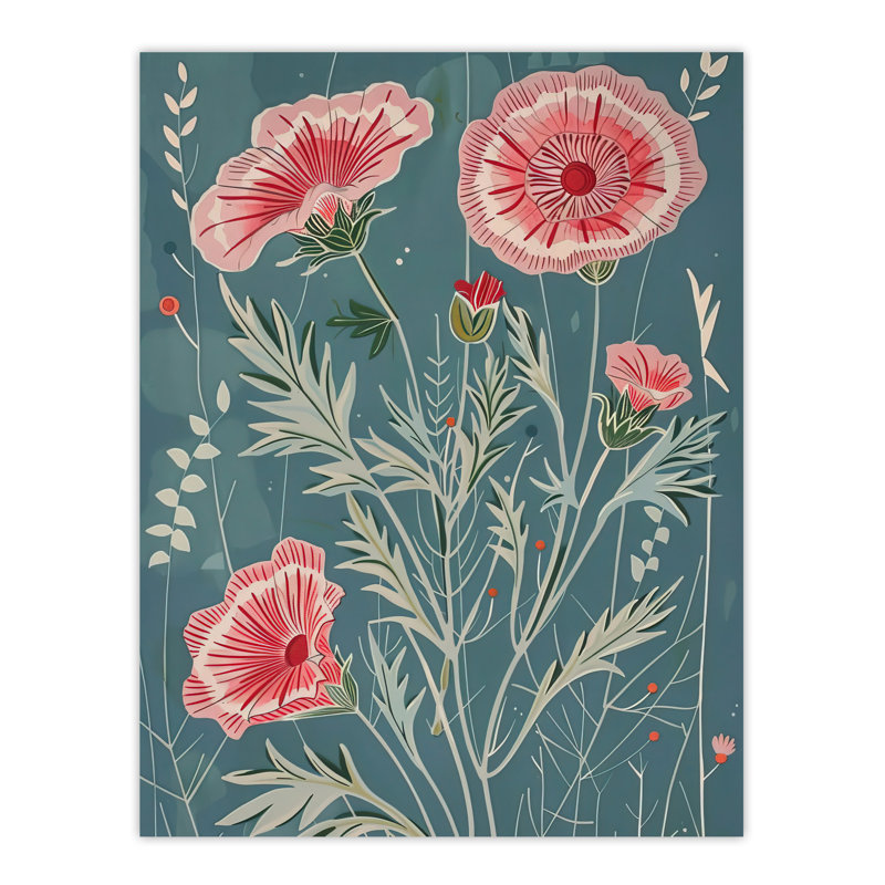 Blooming Carnation Flowers Artwork Spring Wall Art Print