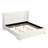 Elegant White Upholstered King Bed With High Statement Wingback Headboard, To Wear And Tear, Complementary Multiple Styles In Soft Fabric, Construction, Comfortable For Reading Relaxing,