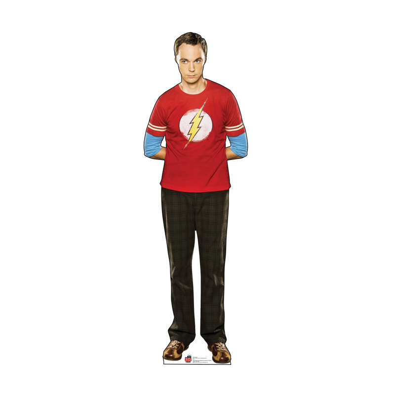 Sheldon Red Shirt Big Bang Theory Life-Size Cardboard Cutout