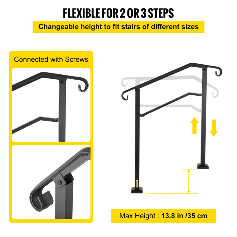 Rampe d'escalier 37,8 po x 38,6 po x 3,9 po