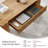 Farmhouse Wooden Coffee Table - Rectangle Center Table With Hidden Storage Drawer, Thick Stable Design For Living Room, Office, Apartment, Rest Area (Natural Wood Color)