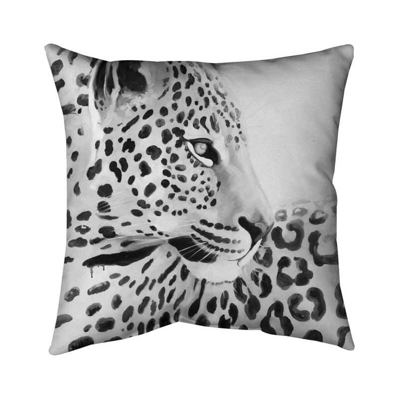 Beautiful leopard - 18"x18" Throw pillow - Poly twill - Print on demand
