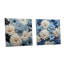 Blanc et bleu Zinnias Bounty - ensemble de 2 verres muraux en acrylique Zinnias-1356376936