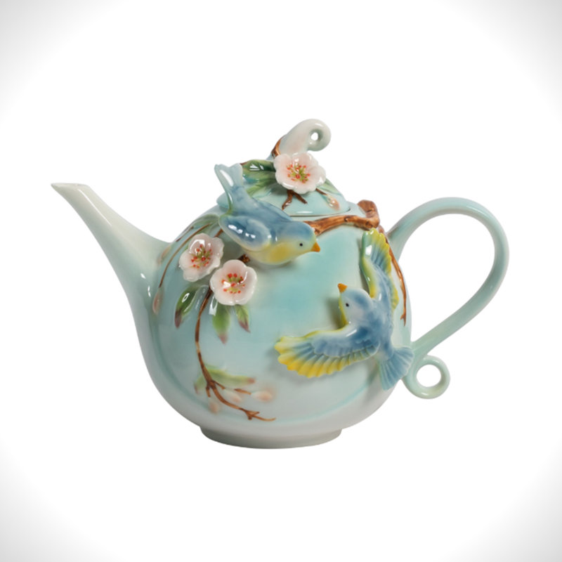 Théière décorative 9 "décorative" Cyan ", Bleu