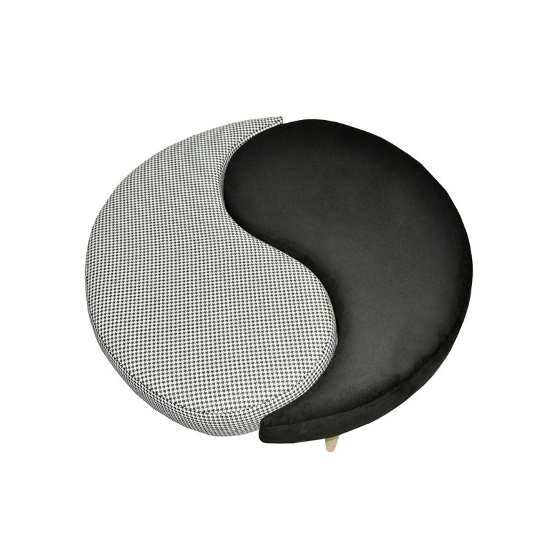 Pastel 100cm Wide Round YinYang Cocktail Ottoman