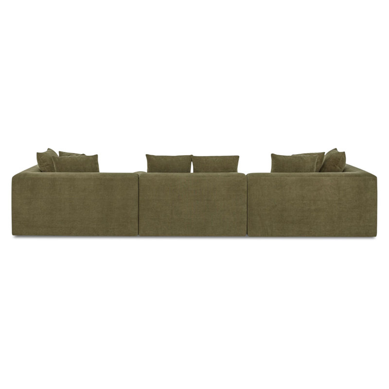 Davie Classic L Modular Sectional Olive, Green Polyester