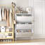 Armoire de rangement pour chaussures avec 3 tiroirs rabattables, organisateur pour armoire à chaussures autoportant
