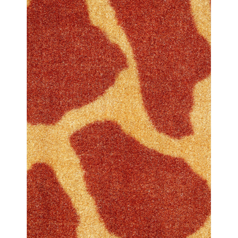 Tapis imprimé animal - Girafe sur échasses, Hexagone 2 pi