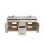 Cambridge 72 In. W X 22 In. D Double Sink Bathroom Vanity In Fine Grain With 2 In. Carrara Marble