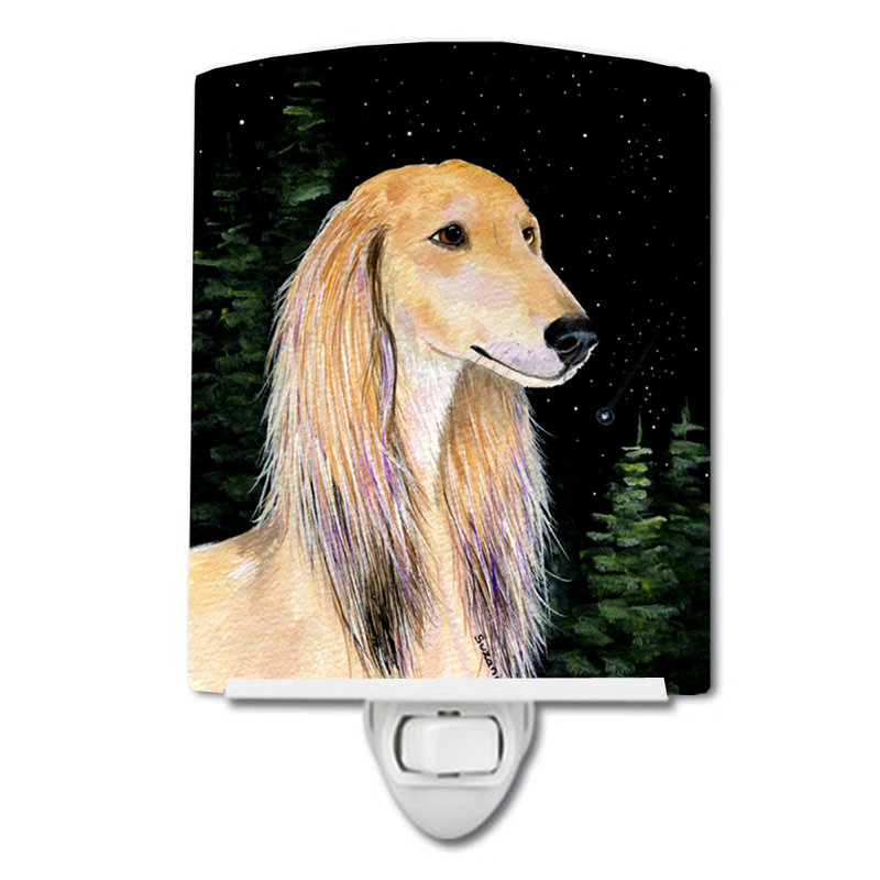 Éclairage de nuit en céramique starry saluki
