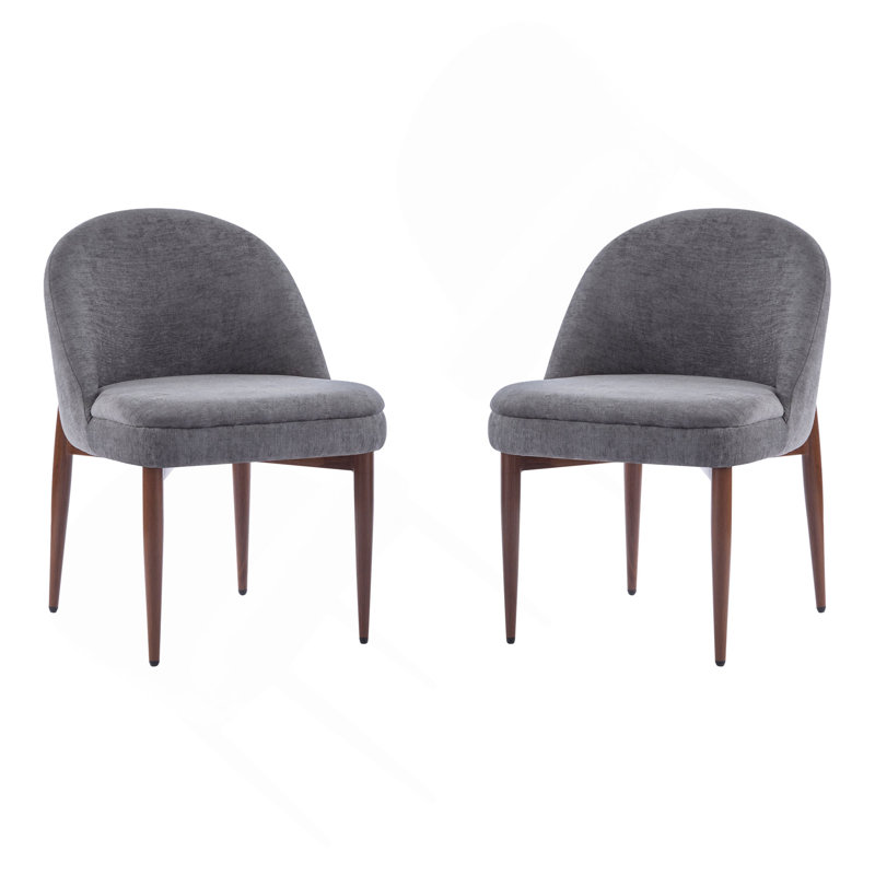 Chaise rembourrée en tissu et fer